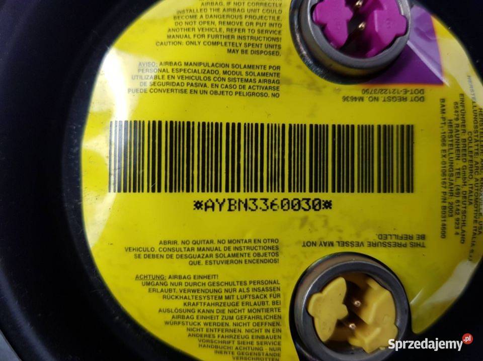 PODUSZKA AIRBAG 13112812 VECTRA C osobowe Lipno sprzedam
