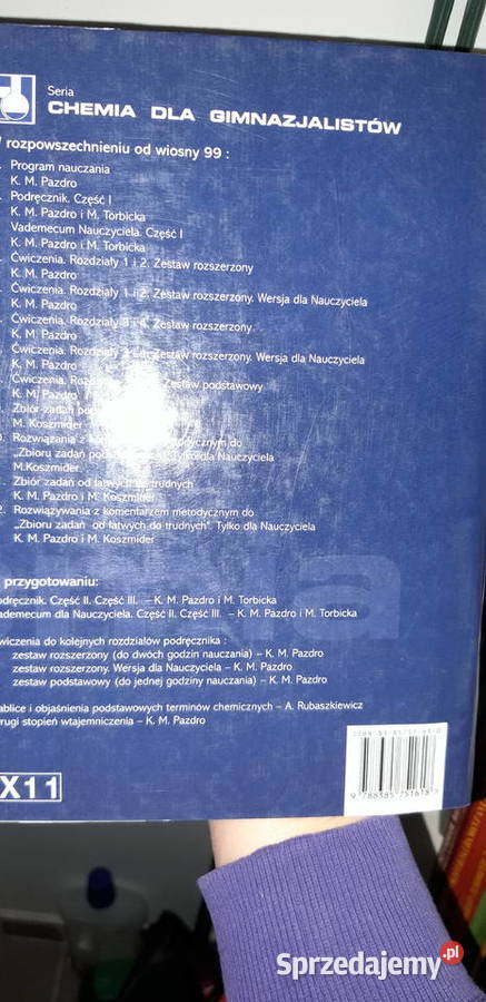 chemia Pazdro 1 podręczniki szkolne antykwariaty mazowieckie Warszawa