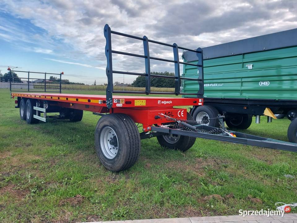 Przyczepa do bel platforma AGL 3osie do balotów Rząśno