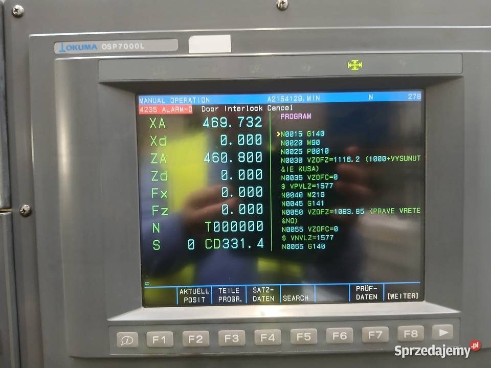 Sprzedam 8 osiowa CNC tokarke OKUMA LT 25MY z Chochołów