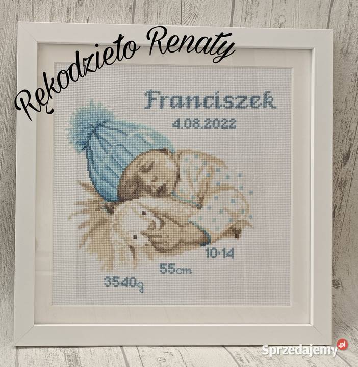 Metryczka spersonalizowana pamiątka na chrzest Sopot