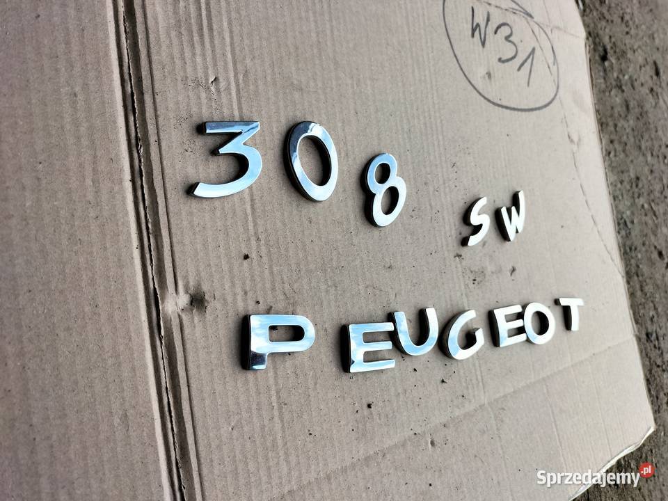 PEUGEOT 308 SW 308SW NAPIS ZNACZEK EMBLEMAT Pozostałe Części samochodowe lubelskie Kamień-Kolonia