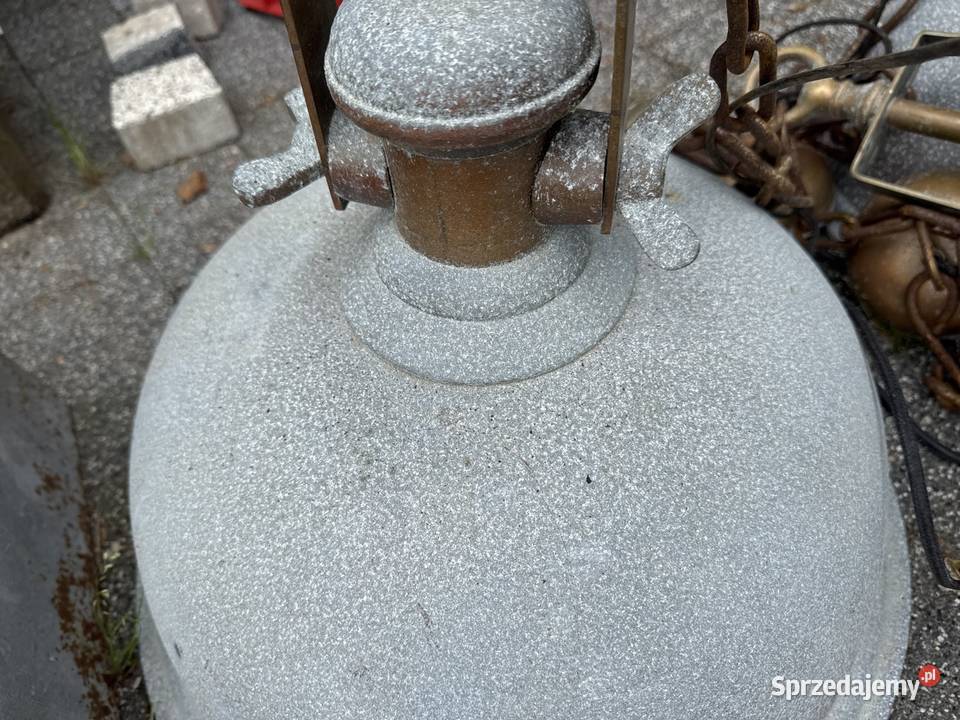 3 stare lampy industrialne wielkie solidne z