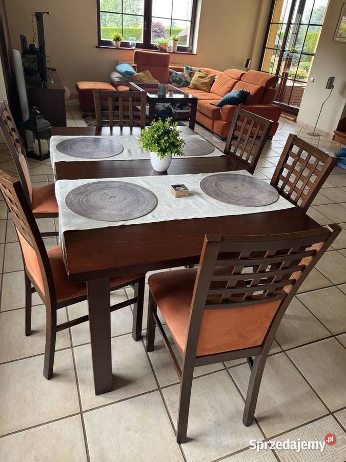 Meble drewniane do salonu ciemny orzech Paged