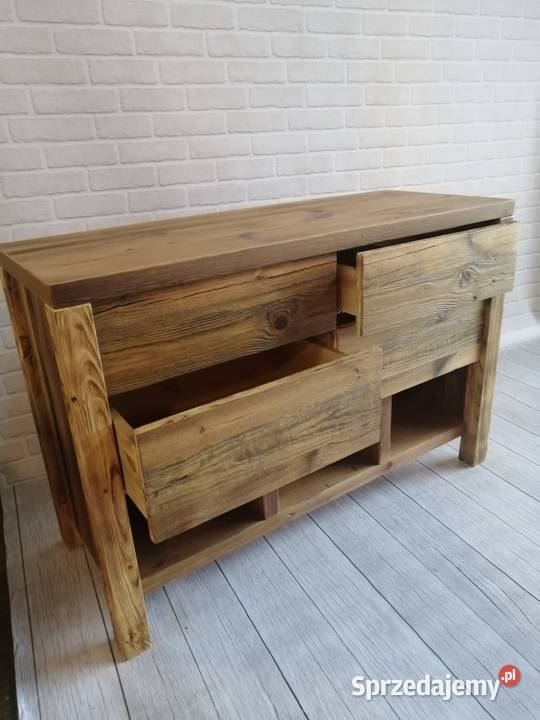 Mebel łazienkowy pod umywalkę ze starego drewna Warszawa