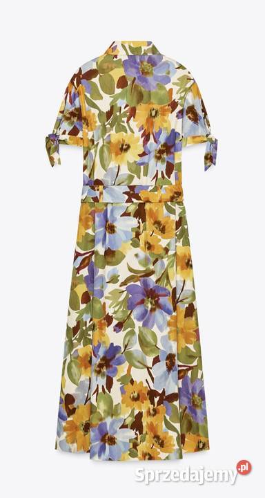 Sukienka midi ZARA M L z paskiem i kieszeniami mazowieckie Warszawa