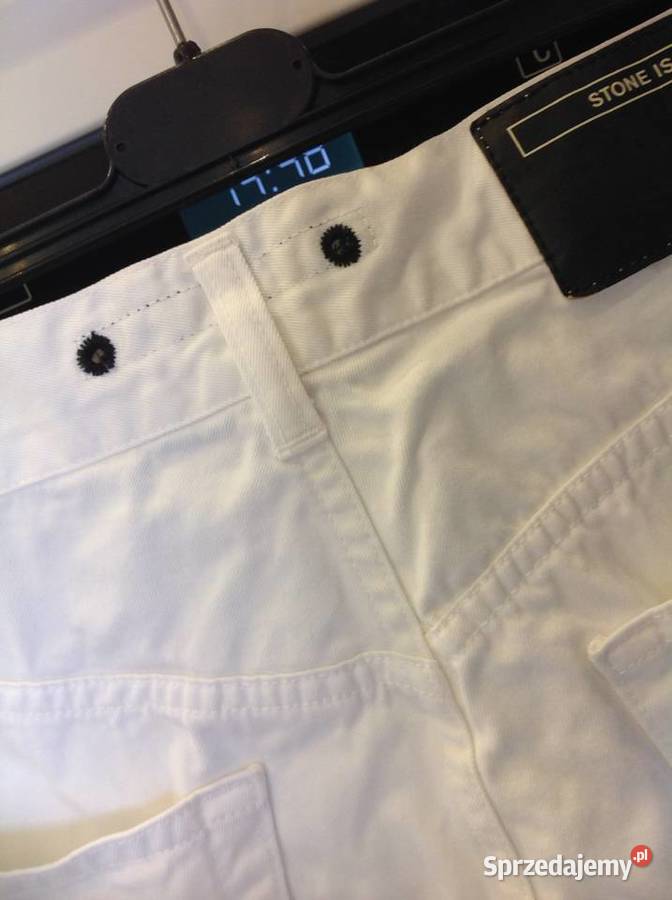 Białe Spodnie Jeans Męskie STONE ISLAND 33 NOWE Nowa Sól