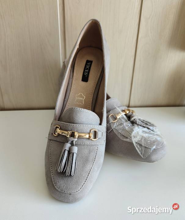 Nowe buty Vices 39 szare czółenka półbuty na Szczecin