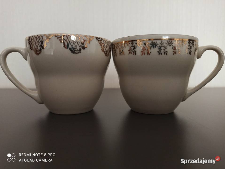 Filiżanki Sonia porcelana Pruszków 2 wzory Warpechy Stare