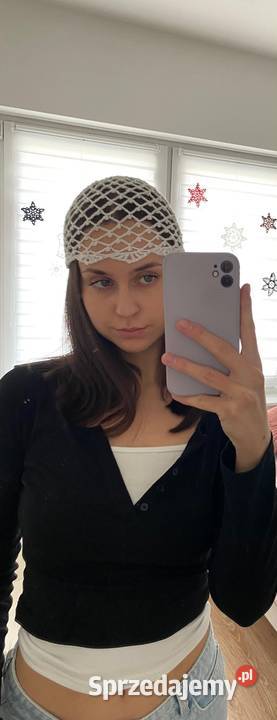 Ażurowa czapeczka dokerka Nakrycia głowy