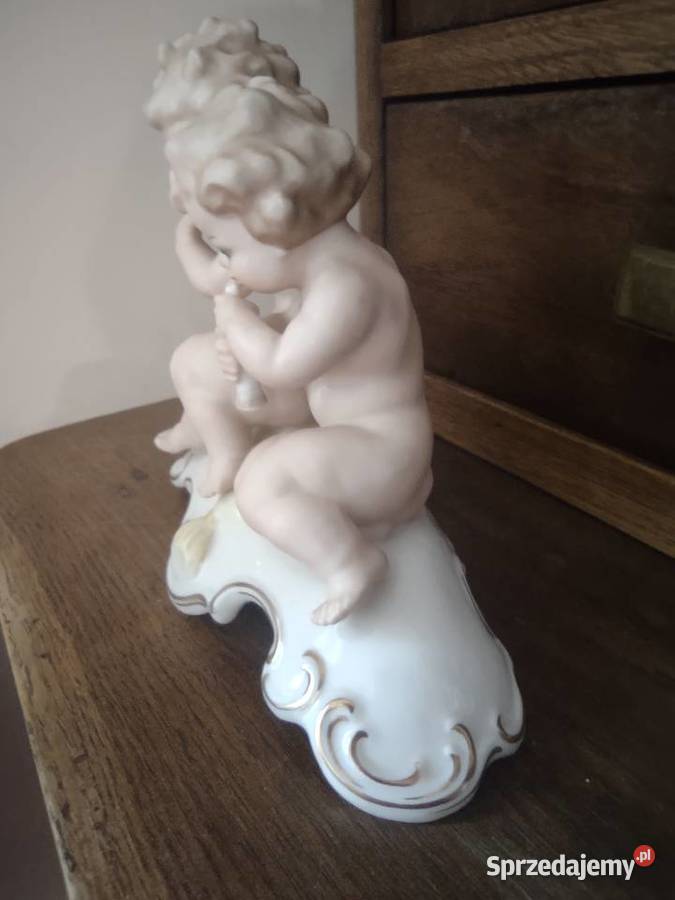 Stara porcelana muzykanci putto amorki wielkopolskie Poznań