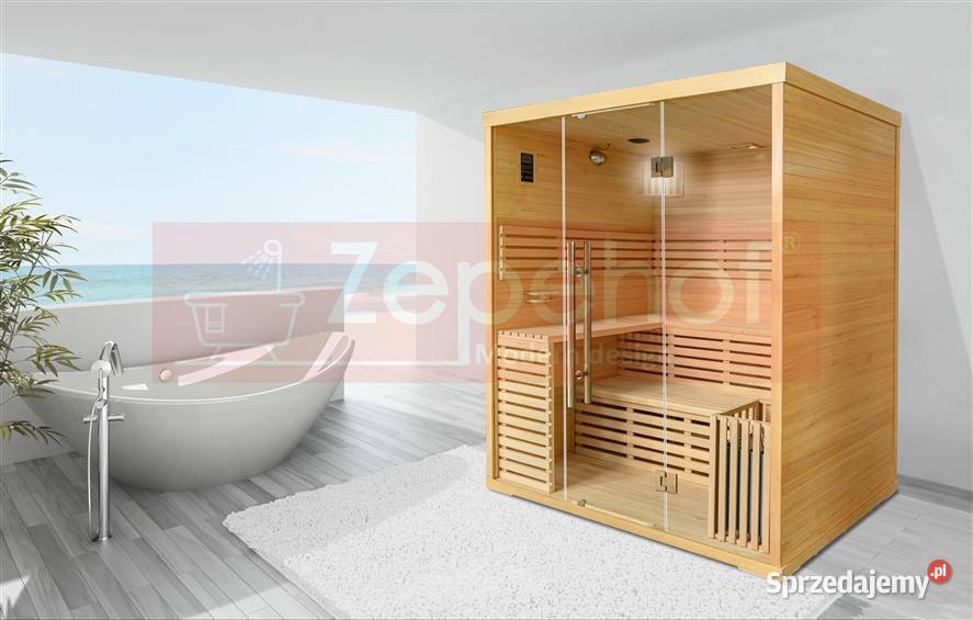 Sauna fińska sucha z piecem 1800x1500mm MOC 8 kW Pozostałe Grabówka