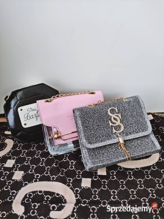 PROMOCJAPiękne luksusowe torebkiRóżowy czarny Wieczorowa  Warszawa