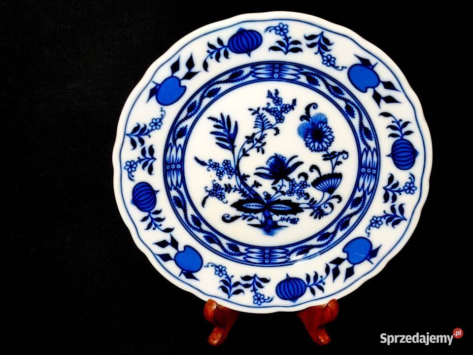 Talerz deserowy Oscar Schalle 1918 r Porcelana i szkło lubelskie Chełm