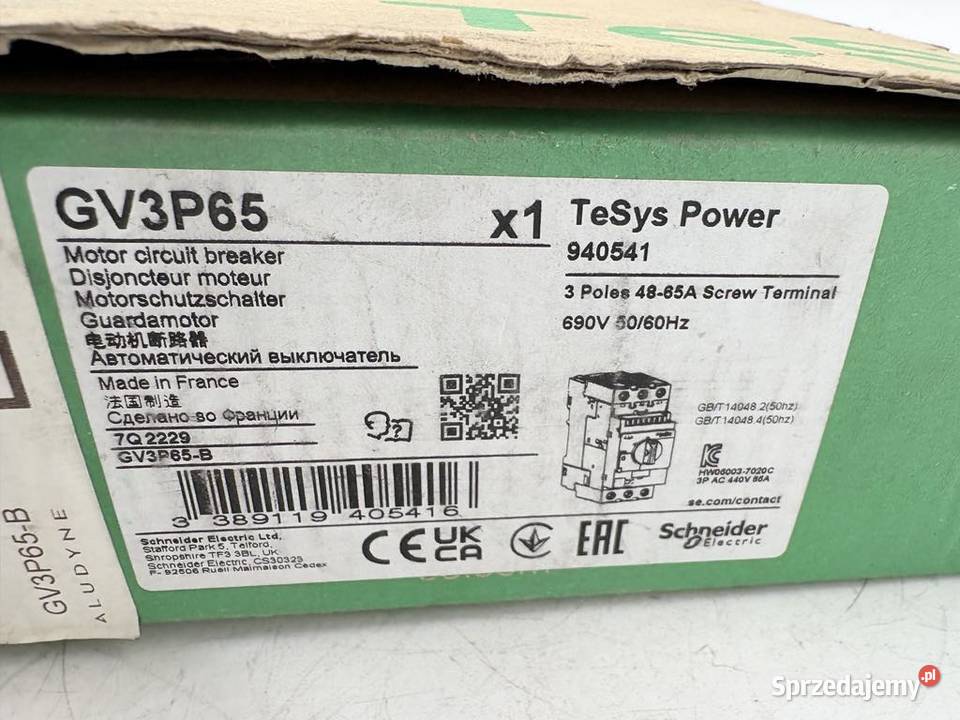 Schneider Electric GV3P65 Rozłącznik silnikowy Warszawa