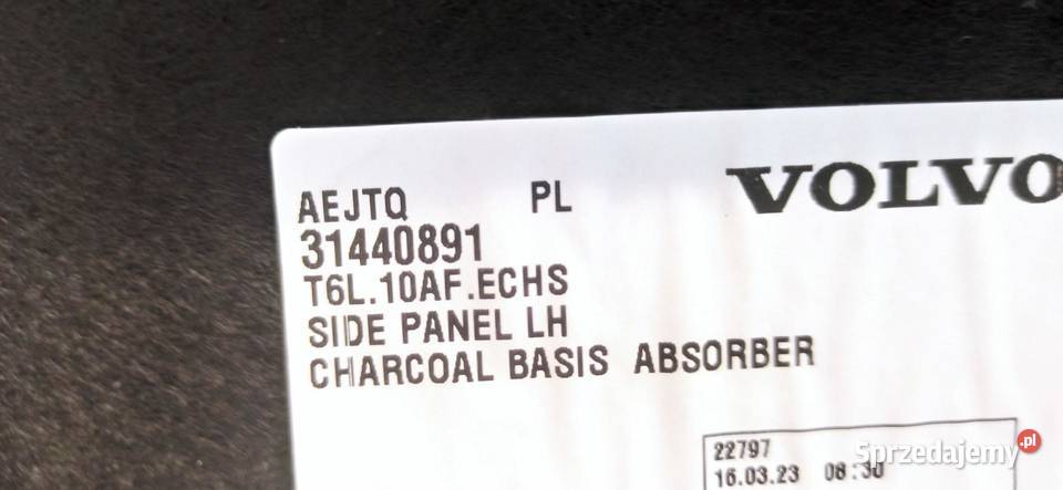 VOLVO XC40 BOCZEK BAGAŻNIKA LEWY 31440891 osobowe