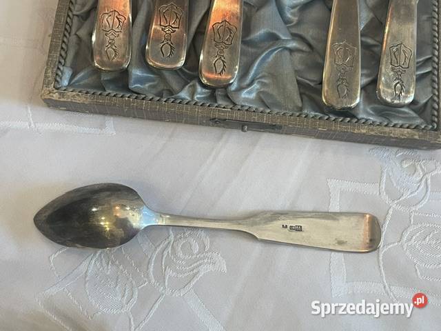 Elegancki komplet 6 srebrnych łyżeczek w Kraków