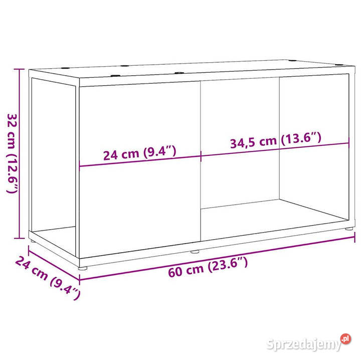 Szafka pod TV stare drewno 60x24x32 WM856726 Warszawa sprzedam