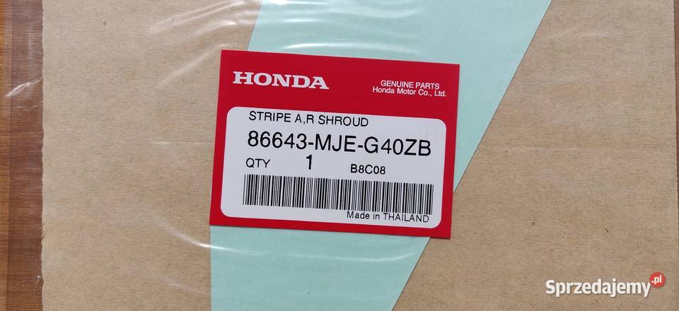 Naklejka na owiewkę prawa Honda CB 650F OEM Zagórowa
