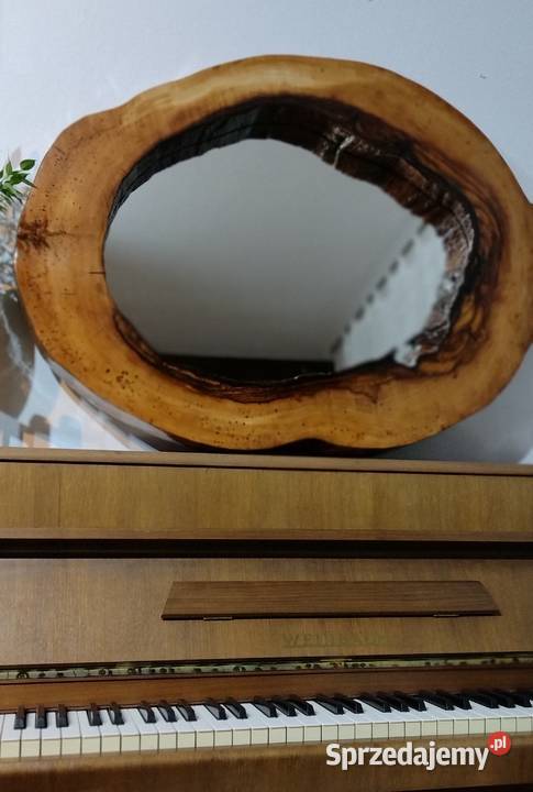 Lustro w plastrze drewna Lustra