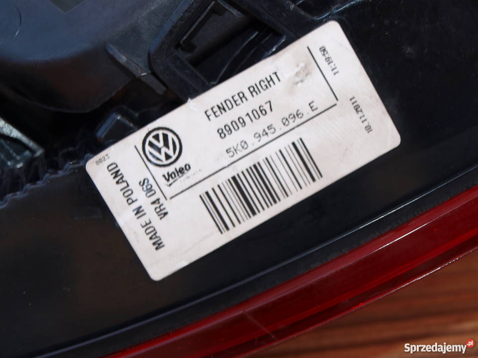 VW Golf 6 lampa prawa tył 2008 2013r europa Kalisz