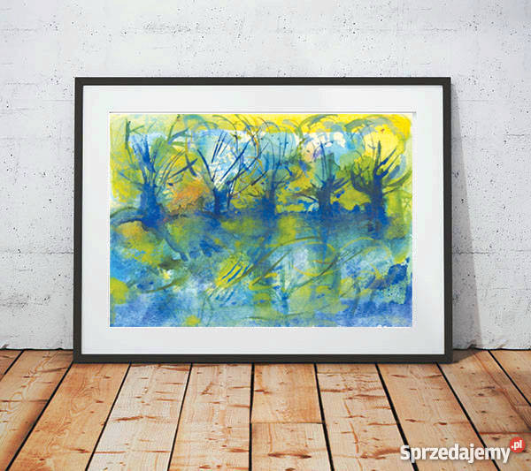 ładny plakat do pokojukolorowa grafika do