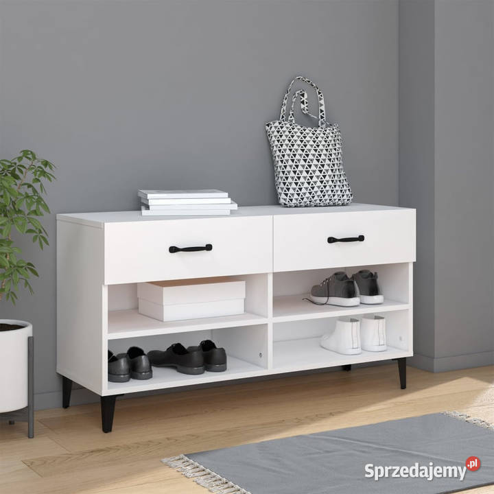 Szafka na buty biała 102x35x55 materiał Warszawa