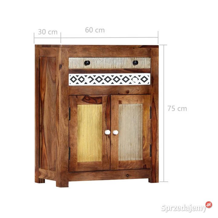 Szafka boczna 60 x 30 x 75 lite drewno sheesham Warszawa
