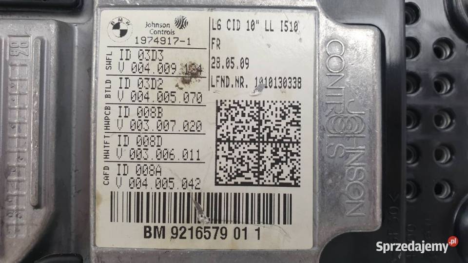 WYŚWIETLACZ EKRAN 9216579 1974917 BMW F01 Lipno