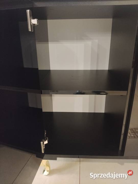Piękna komodawysoki połysk czarnabiała Glamour 85cm Nowy Sącz