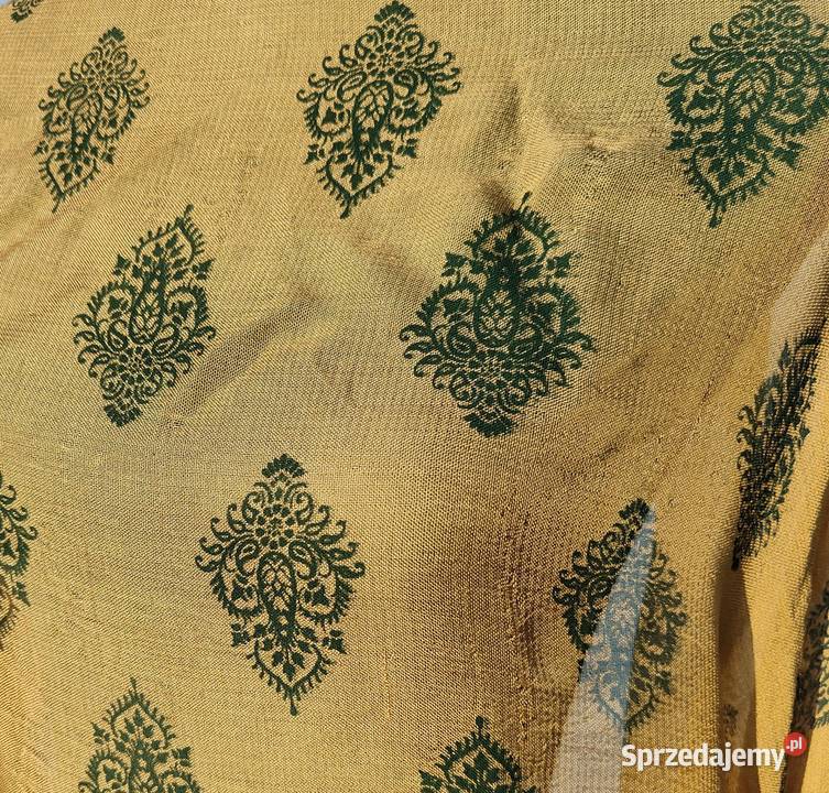 Duża chusta orientalna dupatta wzór boho żółta zachodniopomorskie Szczecin