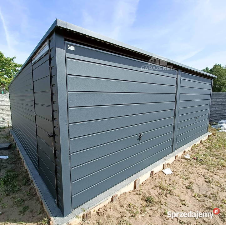 GARAŻ BLASZANY 6m x 5m 2X BRAMA UCHYLNA GRAFIT Łapanów sprzedam