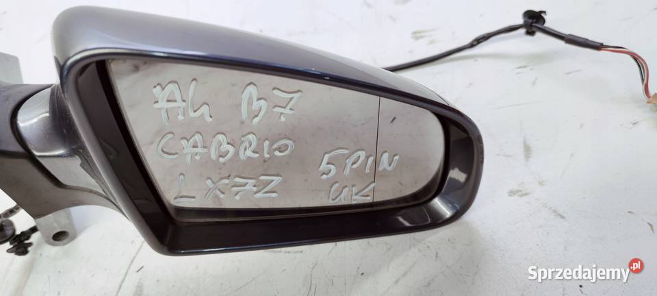 LUSTERKO PRAWE AUDI A4 B6 B7 CABRIO UK 5PIN LX7Z śląskie sprzedam