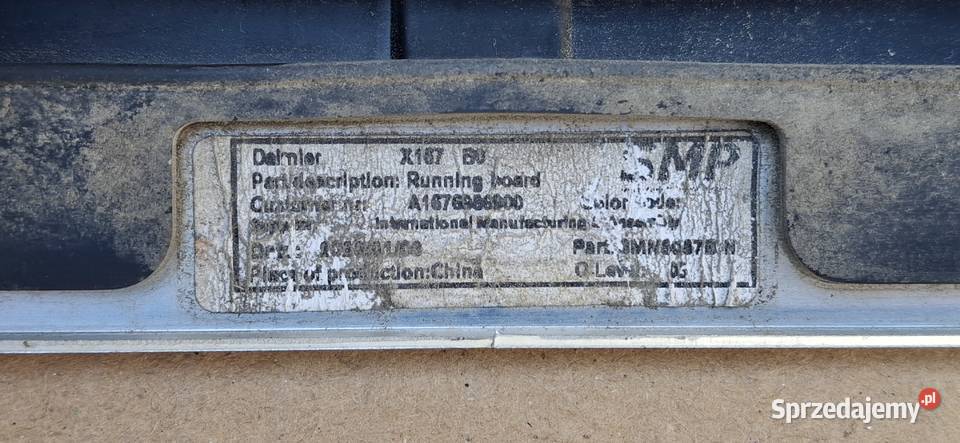 MERCEDES GLE W167 LISTWA NAKŁADKA PROGU STOPIEŃ Bieleń sprzedam