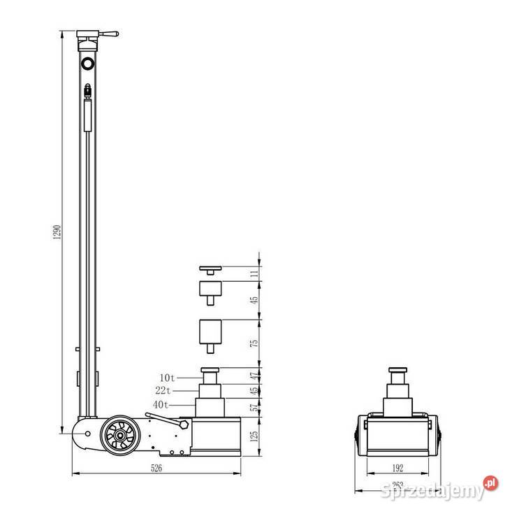 Podnośnik hydrauliczno pneumatyczny 40t Snit Gorzów Wielkopolski