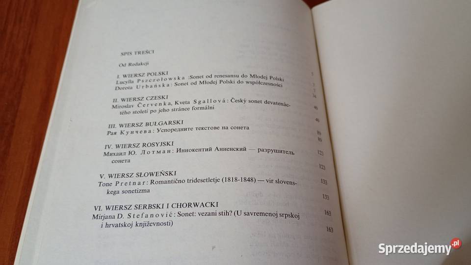 Słowiańska metryka porównawcza 5 Sonet Rok wydania 1993 Gdańsk