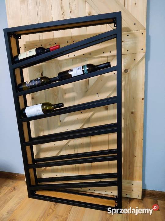 Regał wiszący na wino rękodzieło Loft 12 win Świętochłowice