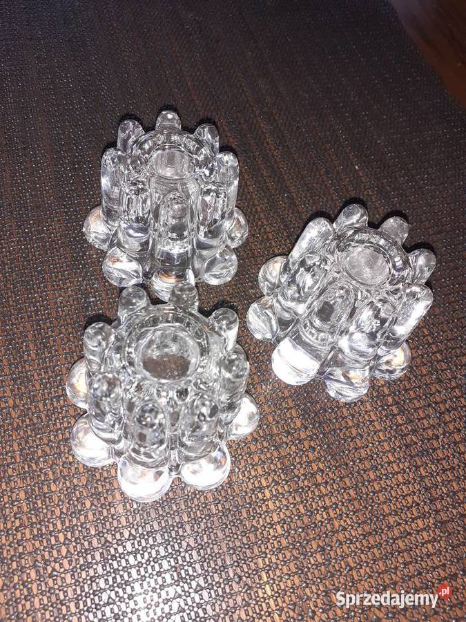 Świeczniki kryształ Reims Francja styl Ząbkowice Sosnowiec