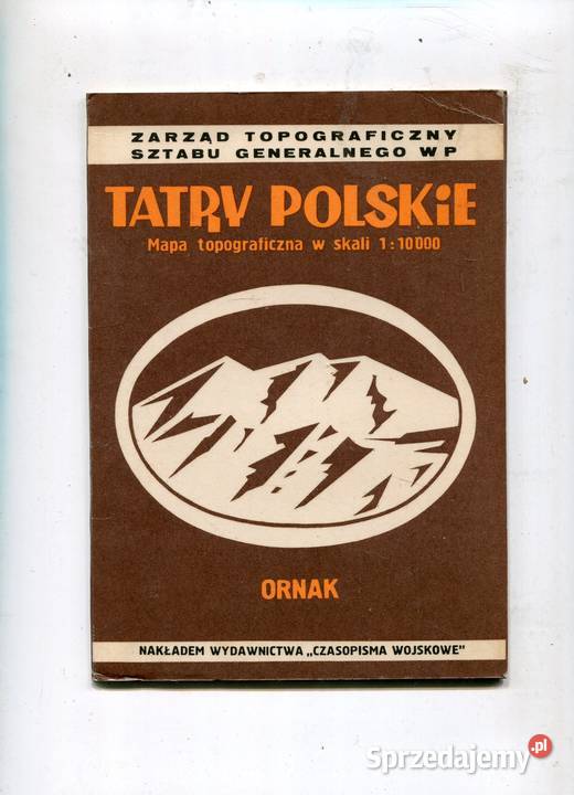 Tatry Polskie Mapa topograficzna w skali 1 10000 Szczecin