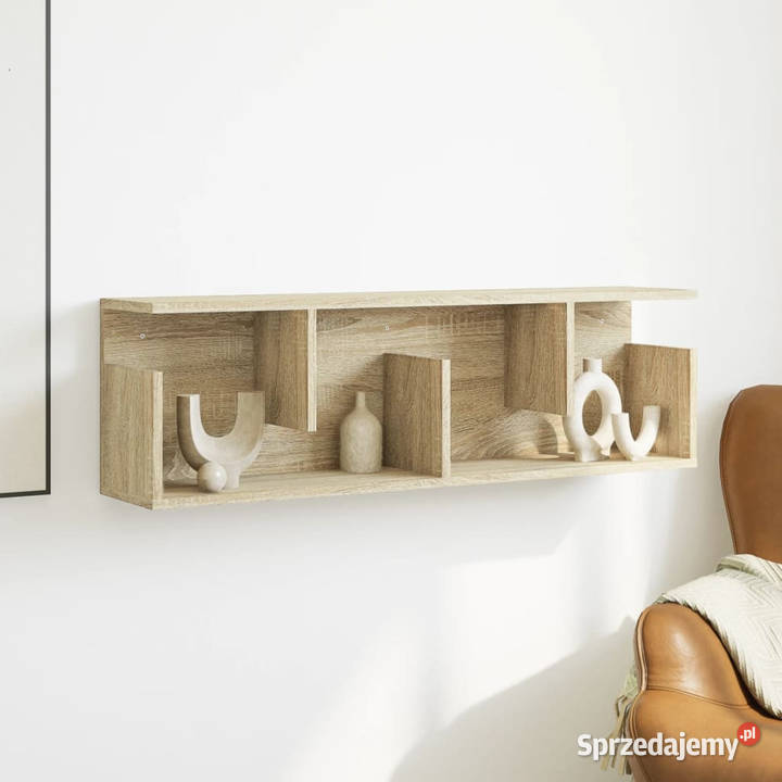 Półka ścienna 100x20x30 cmdąb sonoma materiał