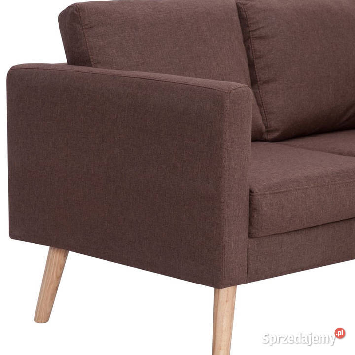2osobowa sofa tapicerowana tkaniną brązowa Warszawa