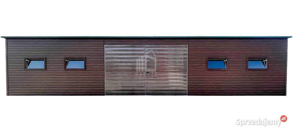 Garaz blaszany 135x45m Brama dwuskrzydłowa 4x Gdańsk