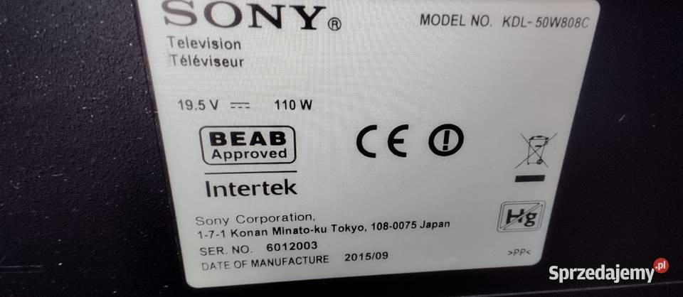 Sony KDL50W808C kujawsko-pomorskie Bydgoszcz