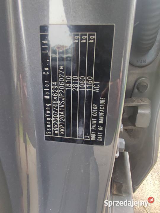SsangYongKGM Tivoli 16 benzyna zamiana zamienię relingi dachowe Tarnobrzeg