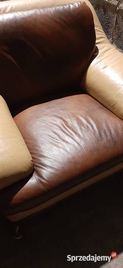 Skórzane fotele plus ława dowóz Brzeźnica