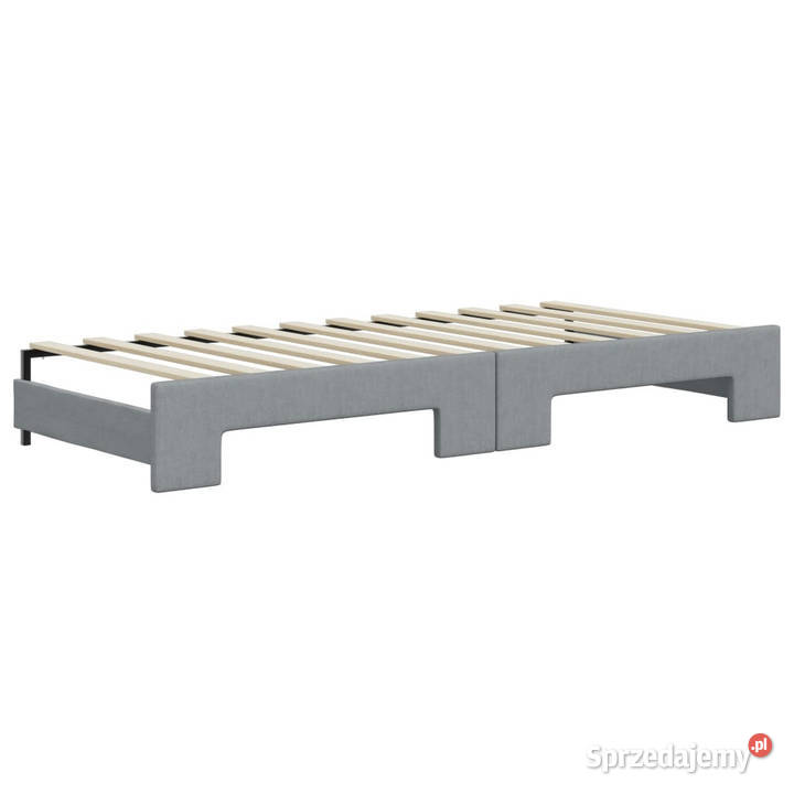 Sofa rozsuwana jasnoszara tkanina 100x200 Warszawa