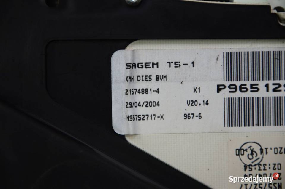 LICZNIK ZEGAR PEUGEOT 307 SW 9651299680 Lipno