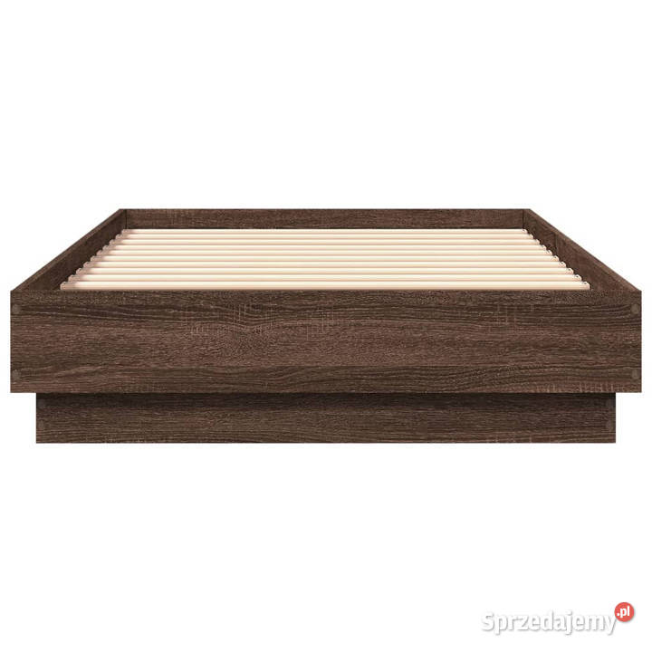 Rama łóżka z oświetleniem LED brązowy dąb 75x190 Warszawa sprzedam