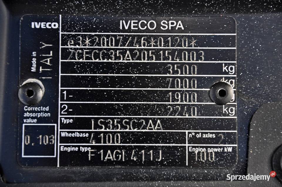Iveco 35s140 23 140 Maxi Klima 152 na haku 35T