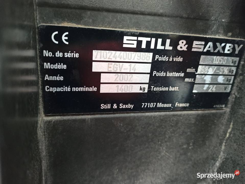 Elektryczny wózek podnośnikowy STILL EGV14 elektryczny Świdnica